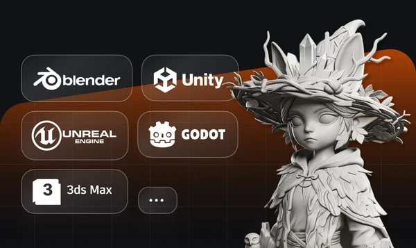 Send 3D Assets Directly to Unity, Unreal Engine Blender from tripo3d